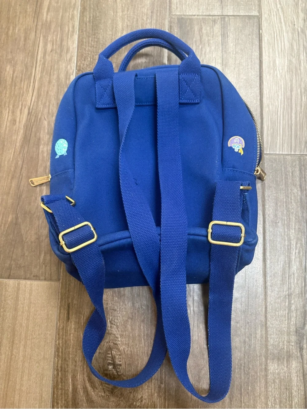Loungefly 50th Anniversary Navy Embroidered Disney Parks Mini Backpack